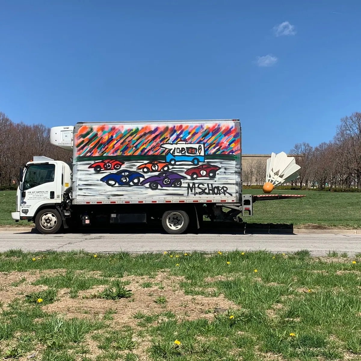 Da Race Moving - art truck at Kansas City sculpture park